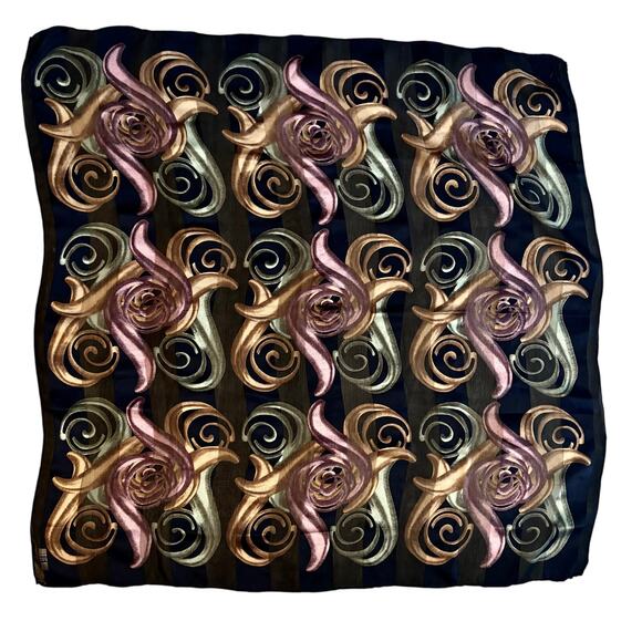 Robert Lee Morris Accessories - Vintage Y2K Robert Lee Morris Abstract Geo Art Print Silk Scarf 32" Square